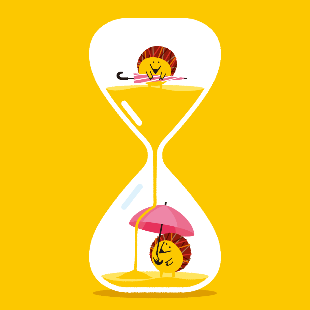 ハリネズミすなあそび　イラスト