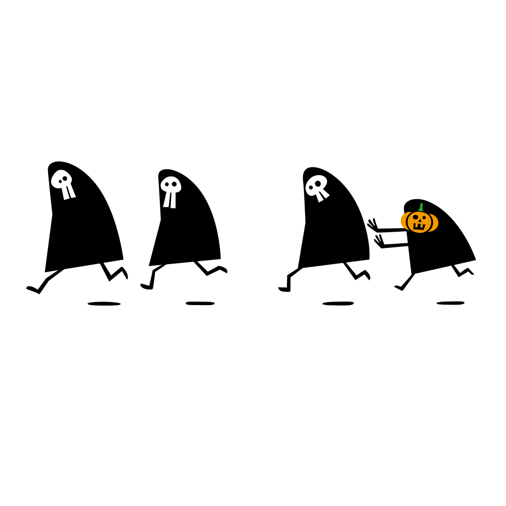 おばけのおにごっこ　イラスト