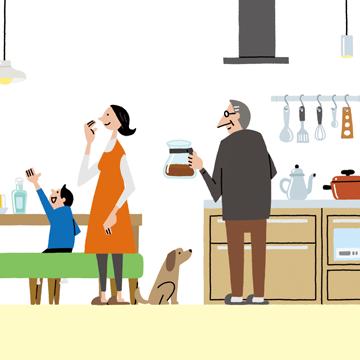 リフォーム　暮らし　イラスト