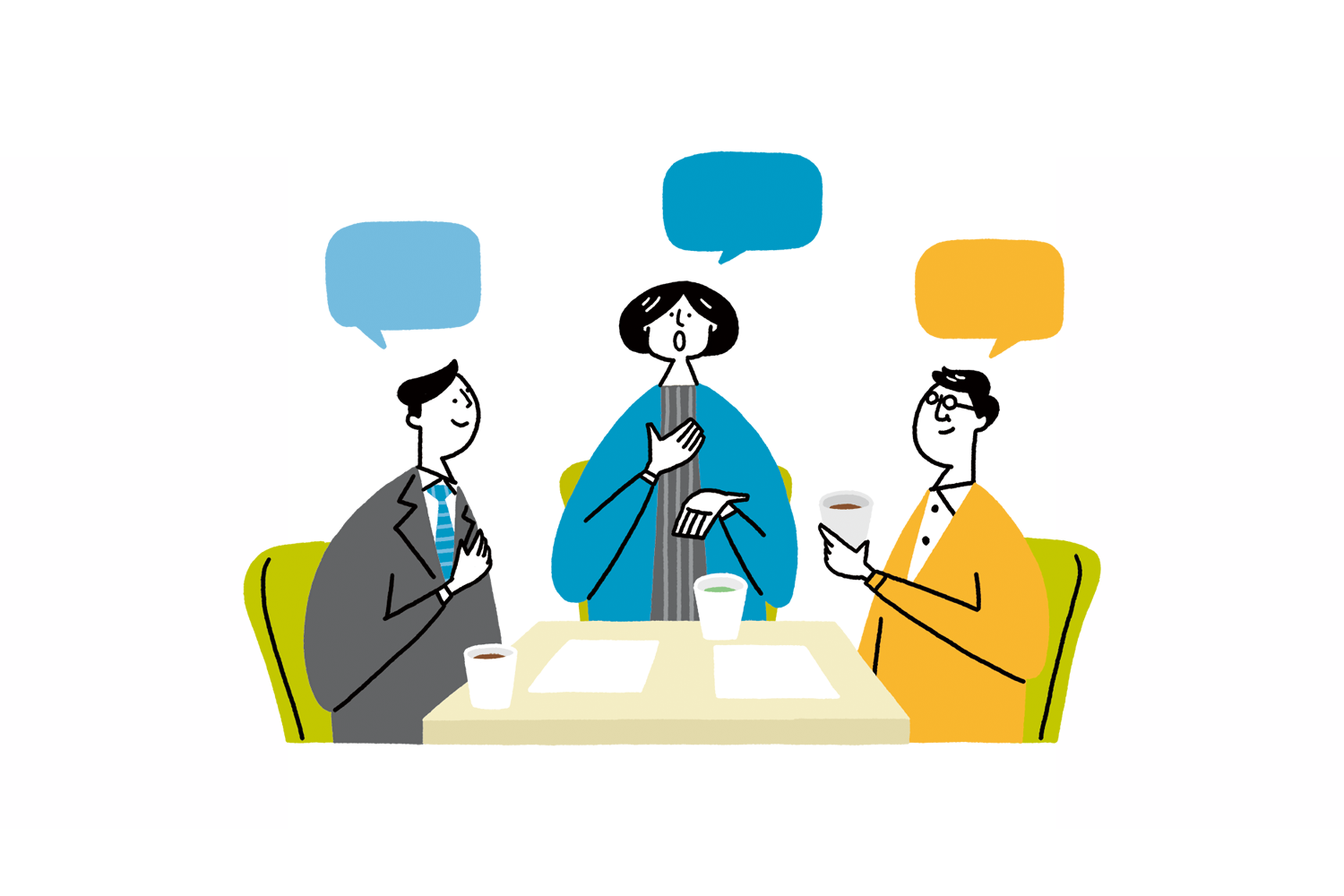 対話　イラスト