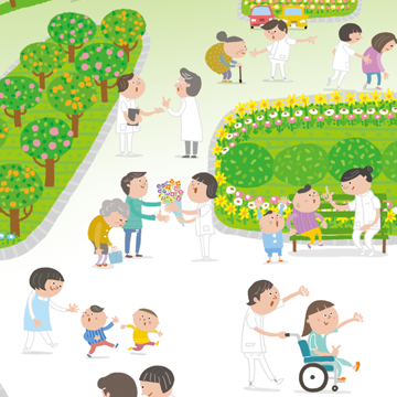 総合病院　イラスト